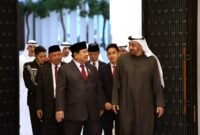 Presiden RI terpilih periode 2024-2029, Prabowo Subianto beserta Gibran Rakabuming Raka melakukan kunjungan ke Uni Emirat Arab (UEA). (Dok. Tim Media Prabowo)