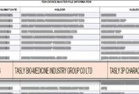 FDA Device Master File Information